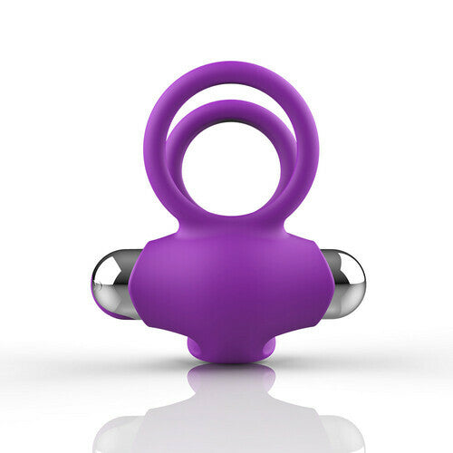 4 Color Dual Cock Rings with Vibrating Clit Stimulator Bestgspot