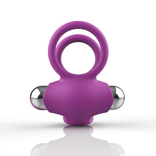 4 Color Dual Cock Rings with Vibrating Clit Stimulator Bestgspot