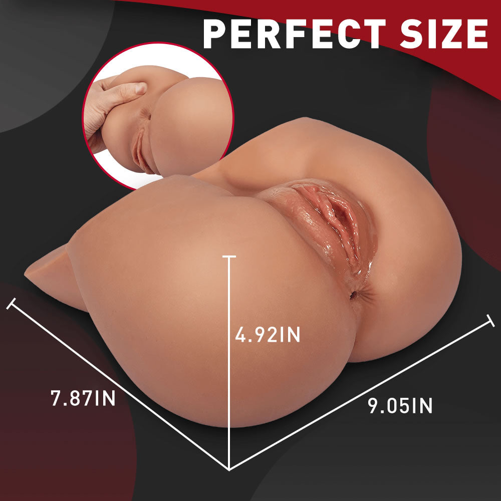 5.5lbs Brunette Hottie Dual Entries Doggy Style Vagina Anus Realistic Butt Masturbator Bestgspot
