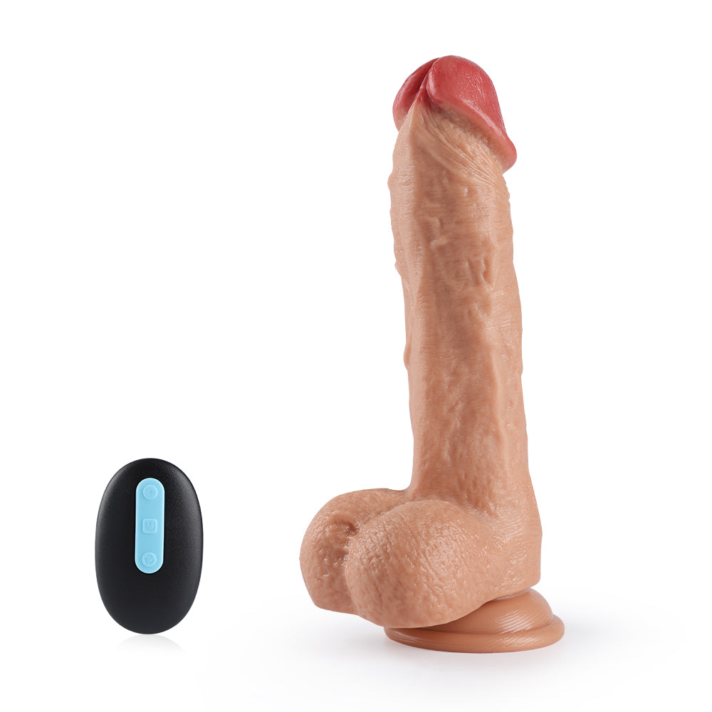 9.4-Inch Remote Control 20-Frequency Rotating Vibrating 9.4 Inch Dildo Bestgspot