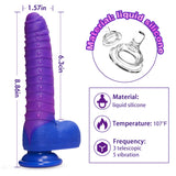 Absalom-Caterpillar 9-Inch Color-changing Intelligent Heating 3 Thrusting 5 Vibrating Dildo Bestgspot