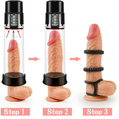 Automatic Transparent 4 Suction Male Penis Pump Bestgspot
