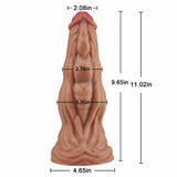 BestGSpot Big Suction Cup Flexible Liquid Silicone Knotted Monster Huge Dildo 11.02 Inch Bestgspot