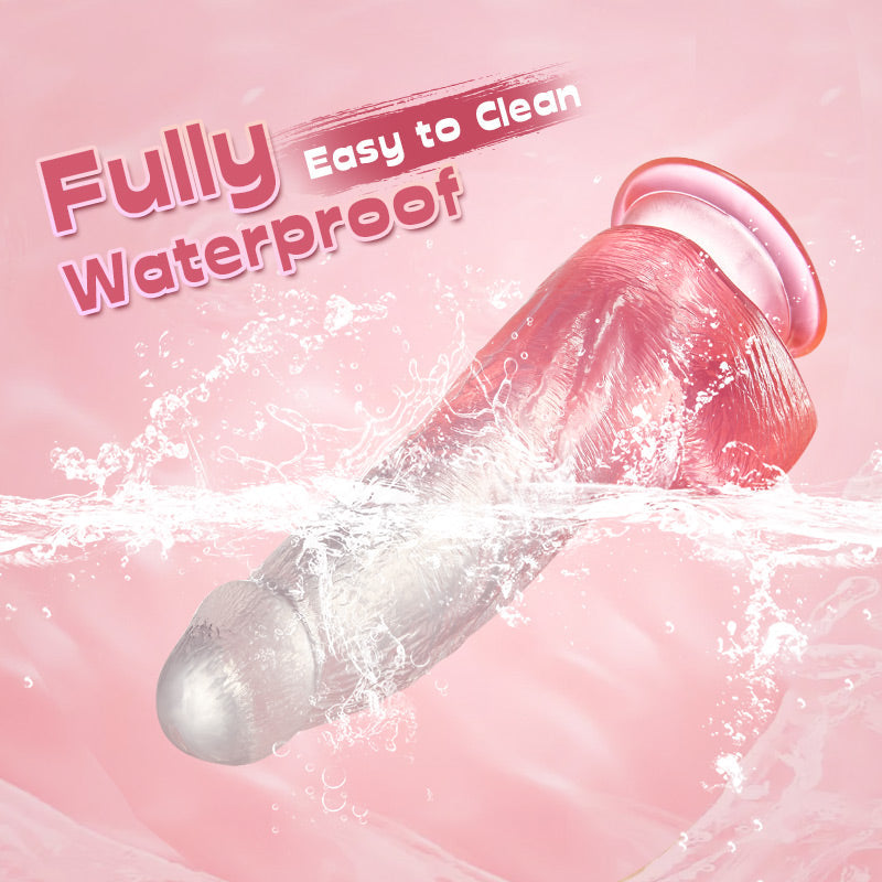 BestGSpot Crystal Jelly Silicone Lifelike Dildo with Suction Cup 8.07 Inch Bestgspot