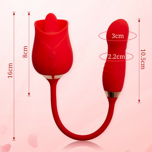 BestGSpot - Multifunctional Vibrator Rose Clit Licking & Vibrating Stimulator Bestgspot