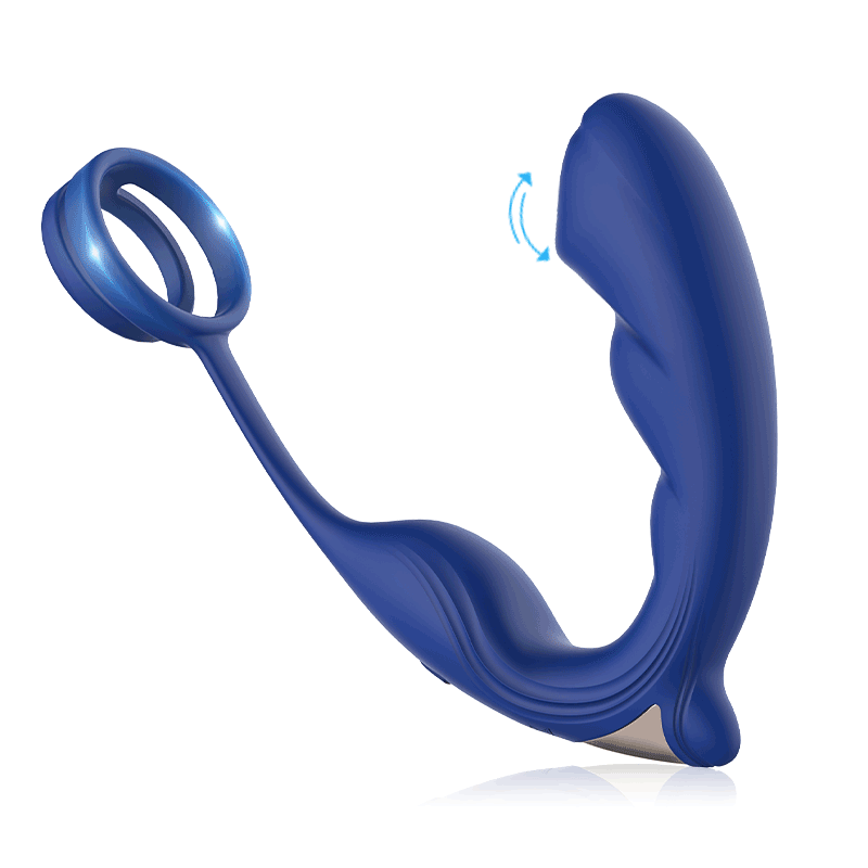 Blue Wing Head Spinning Bead Vibrating Prostate Massager Bestgspot