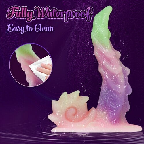 Coke 7.48 Inch Bendy Snail Silicone Rainbow Dildo with Suction Cup Bestgspot