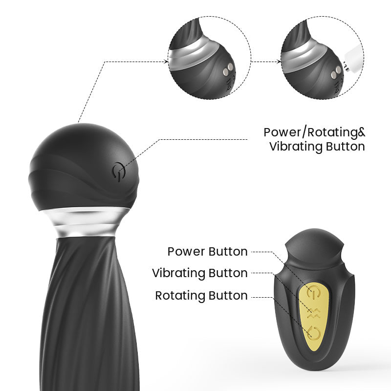 DAISY - 7 Vibrating & 7 Head Rotating Remote Prostate Anal Butt Plug Bestgspot