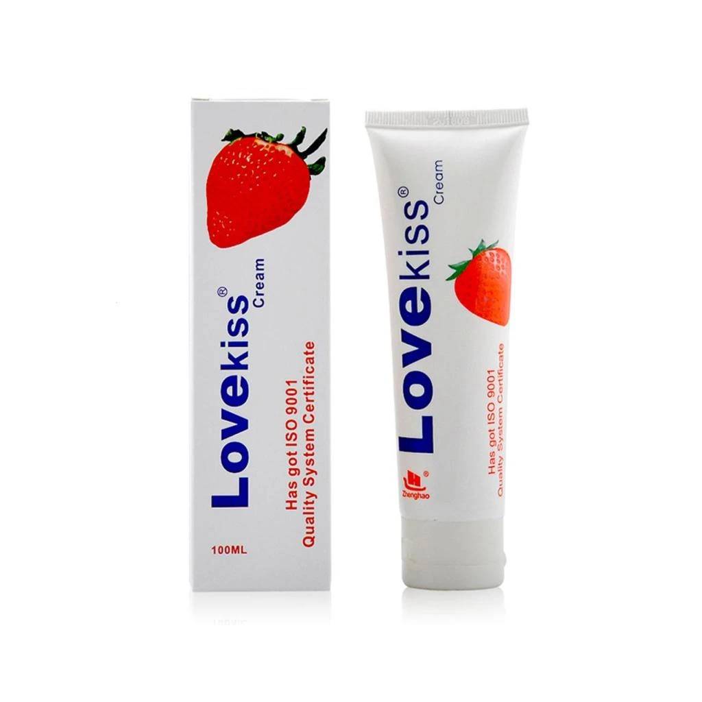 LoveKiss Strawberry Cream Edible Flavored Lubricant Vaginal Anal Lubricant 100ml/3.3oz