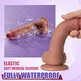 Eirian Beginner-friendly Vagina & Anal 7.28 INCH Lifelike Silicone Strap on Dildo Bestgspot