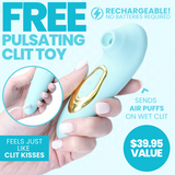 FREE Dolce Silicone Air Pulsating Clit Stimulator in Blue - Add To Your Cart! Bestgspot