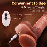 Leonard - Snapping & Jerking Lifelike Remote Dildo with Suction Cup 8.07 inches Bestgspot
