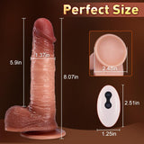 Leonard - Snapping & Jerking Lifelike Remote Dildo with Suction Cup 8.07 inches Bestgspot