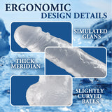 Manual transparent 7.4 IN suction cup large dildo Bestgspot
