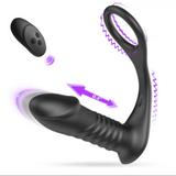 Moore - 10 Thrilling Vibration 3 Thrusting Silicone Remote Control Cock Ring Anal Vibrator Bestgspot
