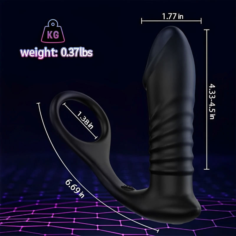 Moore - 10 Thrilling Vibration 3 Thrusting Silicone Remote Control Cock Ring Anal Vibrator Bestgspot