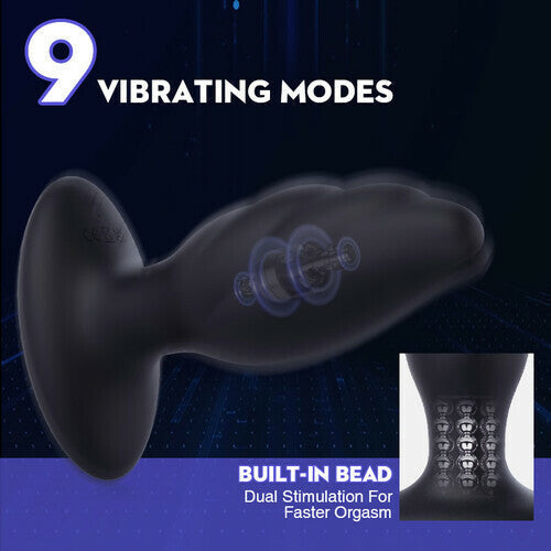 Plume Large Size 9 Vibration Anal Vibrator Butt Plug Bestgspot