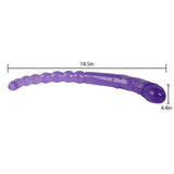 Purple Double-ended Manual Anal Beads and Glans 2 in 1 Dildo 18.5 Inch Bestgspot
