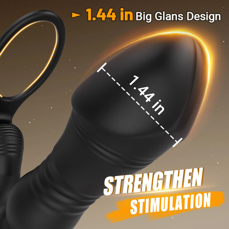 SPY 8 Thrusting & Vibrating Prostate Massager with 1.44 Inch Glans Bestgspot
