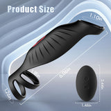Semen Sentry - 9 Vibrating Cock Ring and Penis Sleeve 2 IN 1 Male Vibrator for Couples Bestgspot