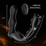 THOR 3 Thrusting 10 Vibrating Dual Cock Rings Prostate Massager Bestgspot