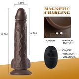 Warren  6 Thrusting 10 Vibrating Rotating Lifelike Dildo 8.7 Inch with Suction Cup Bestgspot