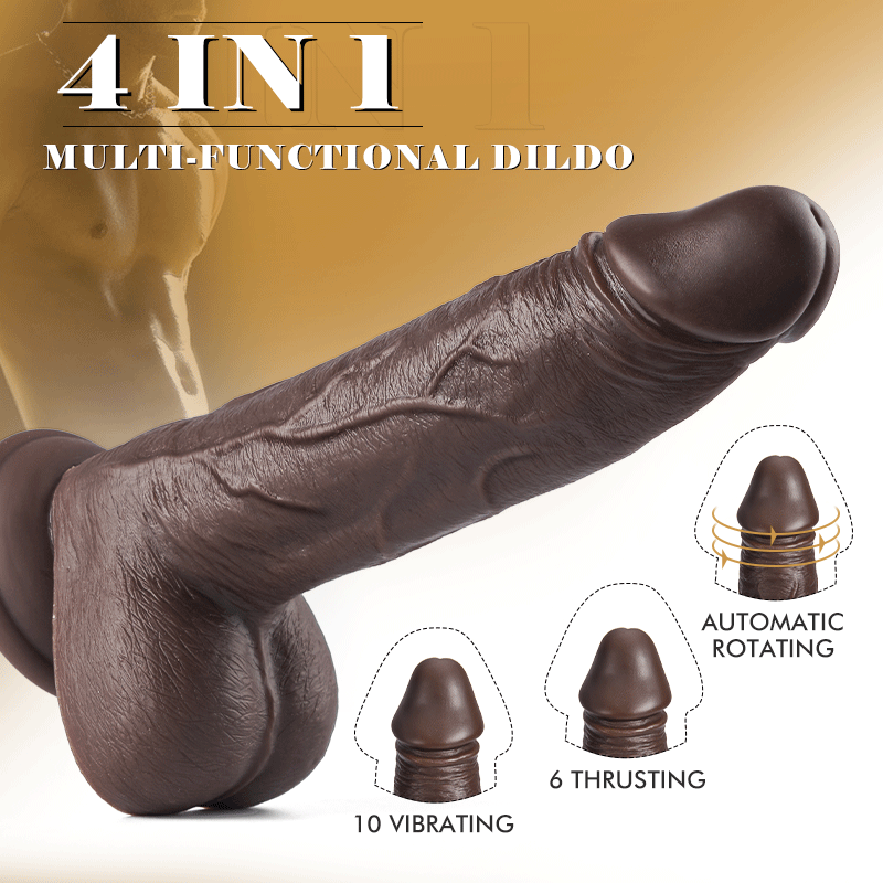 Warren  6 Thrusting 10 Vibrating Rotating Lifelike Dildo 8.7 Inch with Suction Cup Bestgspot