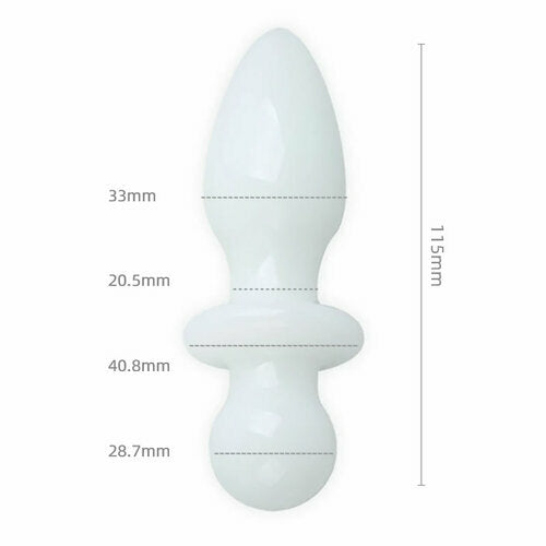 White Jade - Set of 3 Glass Anal Plugs for Custom Pleasure Bestgspot